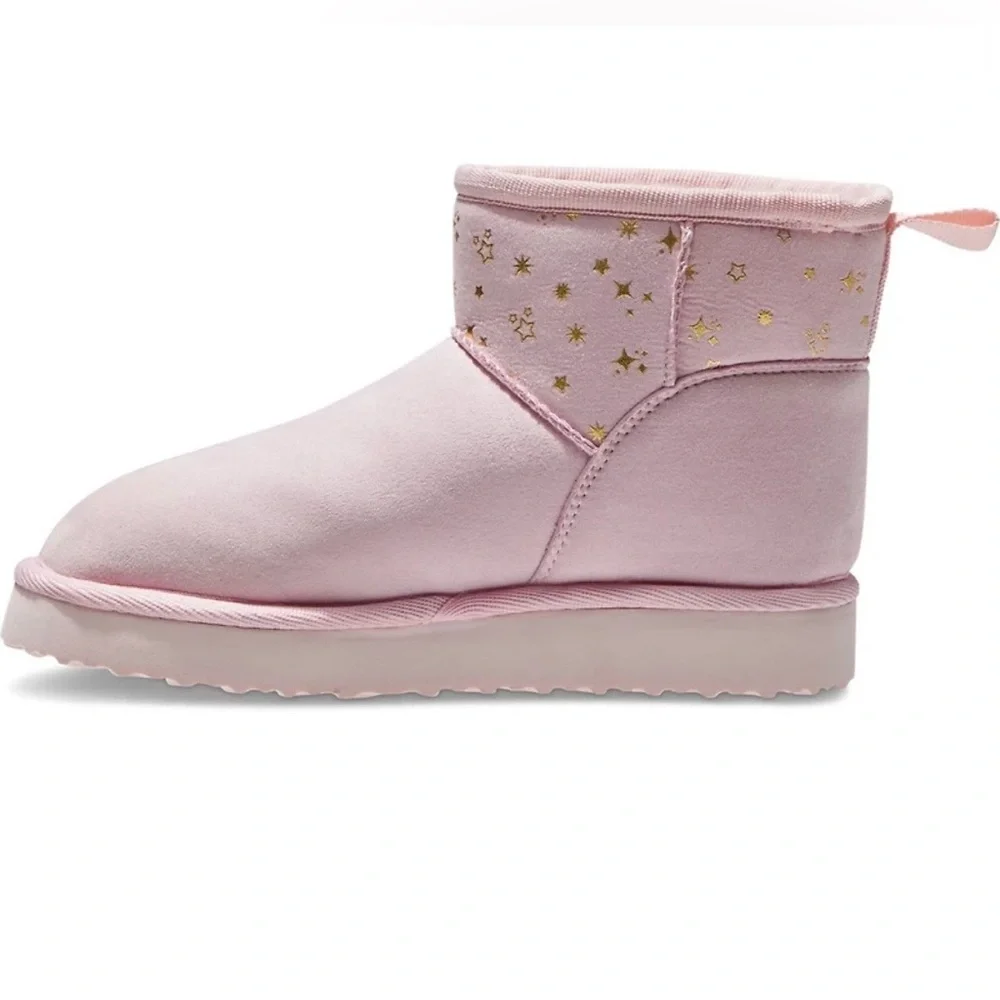 NWT Magellan Outdoors Girls Ankle Boots Size 2 Faux Fur Lined Boot